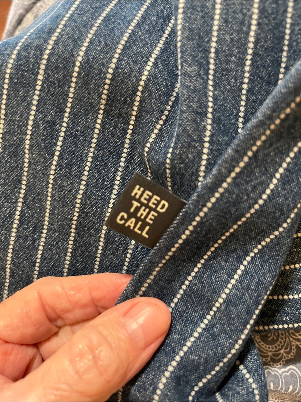 Howler Brothers Blue Pinstripe Dust Up Denim Snapshirt. NEW. Small - Picture 4 of 10